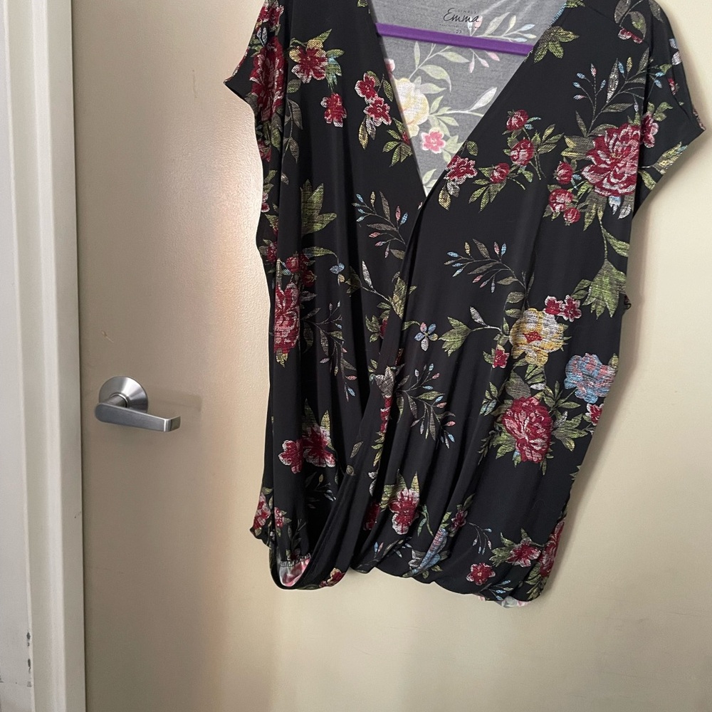 Black crisscross blouse